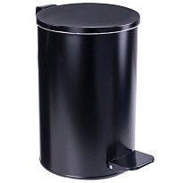 Ведро для мусора с педалью, усиленное, Титан, 10 л, черное, оцинкованная сталь в Северодвинске