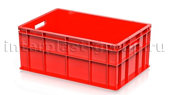 Ящик для молока, мяса, овощей и фруктов сплошной усиленный красный в Северодвинске Ящик для молока, мяса, овощей и фруктов сплошной усиленный красный в Северодвинске
