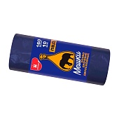 Мешки для мусора 160 л, синие, рулон 10 шт., ПВД, 35 мкм, 1100х900 мм, Уфа Пак, МВ1755 (МВ 160-10ср)