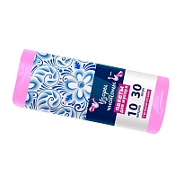 Мешки для мусора 10 л, розовые, в рулоне 30 шт., ПНД, 8 мкм, 470х360 мм, Узоры Чистоты, МУ3582 (МГ-10роз) в Северодвинске