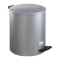 Ведро для мусора с педалью, усиленное, Титан, 15 л, серое, оцинкованная сталь в Северодвинске