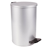 Ведро для мусора с педалью, усиленное, Титан, 10 л, серое, оцинкованная сталь в Северодвинске