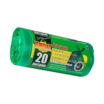 Мешки для мусора 20 л, биоразлагаемые, с ручками, черные, в рулоне 30 шт., ПНД, 10 мкм, 550х440 мм, Крепак, 4607075710047 в Северодвинске Мешки для мусора 20 л, биоразлагаемые, с ручками, черные, в рулоне 30 шт., ПНД, 10 мкм, 550х440 мм, Крепак, 4607075710047 в Северодвинске