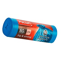 Мешки для мусора 160 л, синие, в рулоне 10 шт., ПВД, 21 мкм, 1200х870 мм, PACLAN Big&Strong, 604075 в Северодвинске Мешки для мусора 160 л, синие, в рулоне 10 шт., ПВД, 21 мкм, 1200х870 мм, PACLAN Big&Strong, 604075 в Северодвинске