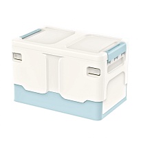 Ящик пластиковый складной белый, дно голубое, 370х240х240 мм в Северодвинске Ящик пластиковый складной белый, дно голубое, 370х240х240 мм в Северодвинске