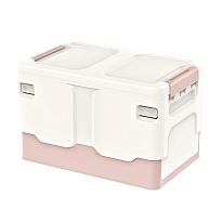 Ящик пластиковый складной белый, дно розовое, 370х240х240 мм в Северодвинске