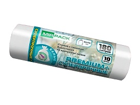 Мешки для мусора 180 л, ароматизированные, белые, в рулоне 10 шт., ПВД, 35 мкм, 1100х930 мм, PREMIUM+, 180105302 в Северодвинске Мешки для мусора 180 л, ароматизированные, белые, в рулоне 10 шт., ПВД, 35 мкм, 1100х930 мм, PREMIUM+, 180105302 в Северодвинске