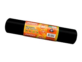 Мешки для мусора 180 л, ароматизированные, черные, в рулоне 10 шт., ПВД, 80 мкм, 1100х930 мм, EXPORT, exp18010142 в Северодвинске