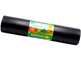 Мешки для мусора 280 л, ароматизированные, черные, в рулоне 10 шт., ПВД 110 мкм, 1400х930 мм, Добрыня, Dob28010black в Северодвинске Мешки для мусора 280 л, ароматизированные, черные, в рулоне 10 шт., ПВД 110 мкм, 1400х930 мм, Добрыня, Dob28010black в Северодвинске