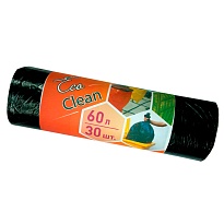 Мешки для мусора 60 л, черные, в рулоне 30 шт., ПНД, 6 мкм, 640х580 мм, Концепция Быта EcoClean, 603890 в Северодвинске Мешки для мусора 60 л, черные, в рулоне 30 шт., ПНД, 6 мкм, 640х580 мм, Концепция Быта EcoClean, 603890 в Северодвинске