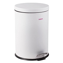 Ведро-контейнер для мусора (урна) с педалью LAIMA Classic, 12 л, белое, глянцевое, металл, со съемным внутренним ведром в Северодвинске