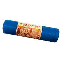 Мешки для мусора 100 л, с завязками, синие, в рулоне 10 шт., ПВД, 40 мкм, 840х670 мм, Концепция Быта Vitalux, 604933 в Северодвинске Мешки для мусора 100 л, с завязками, синие, в рулоне 10 шт., ПВД, 40 мкм, 840х670 мм, Концепция Быта Vitalux, 604933 в Северодвинске