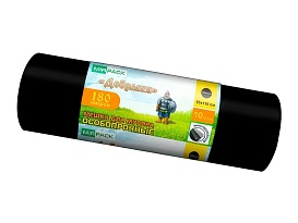 Мешки для мусора 180 л, ароматизированные, черные, в рулоне 10 шт., ПВД, 100 мкм, 1100х930 мм, Добрыня, Dob18010black в Северодвинске Мешки для мусора 180 л, ароматизированные, черные, в рулоне 10 шт., ПВД, 100 мкм, 1100х930 мм, Добрыня, Dob18010black в Северодвинске